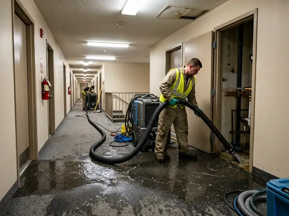 multi-unit-apartment-hallway-f-005 — frequently asked questions, Emergency Burst Pipe Water Extraction & Removal in Hitchcoc…